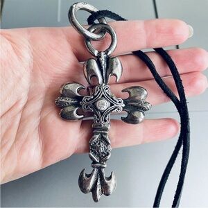 KING BABY STUDIO Huge Ornate Gothic Cross Pendant Necklace Early Custom …
